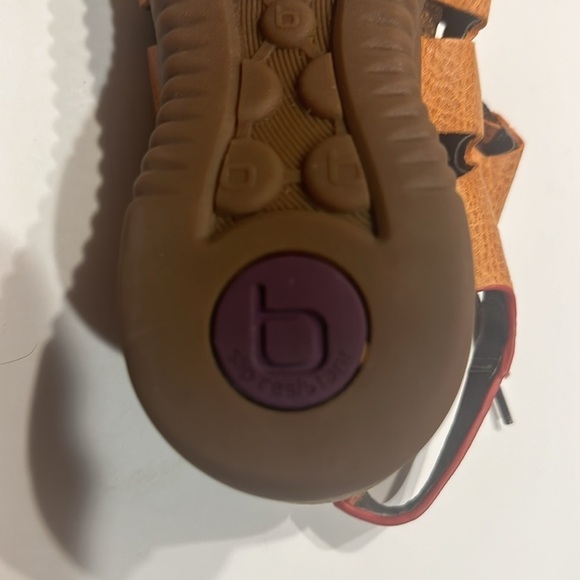 Bionica Sorena orange lace up sandals heel slip resistant leather upper & lining - Picture 8 of 10